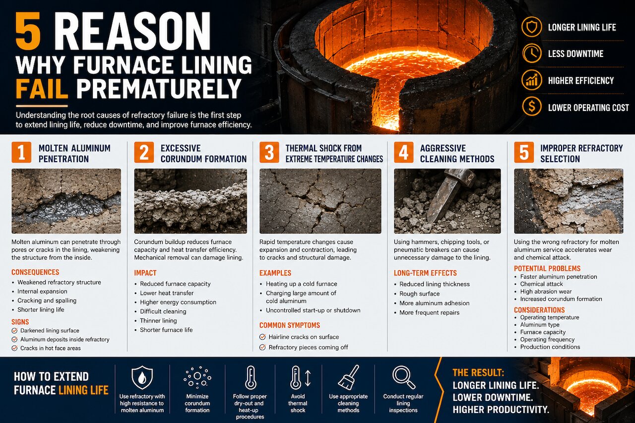 You are currently viewing 5 Reasons Why Furnace Linings Fail Prematurely